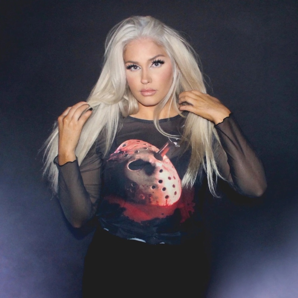 CAKEWORTHY Friday the 13th Mesh Shirt size large NEW with tag NWT horror goth